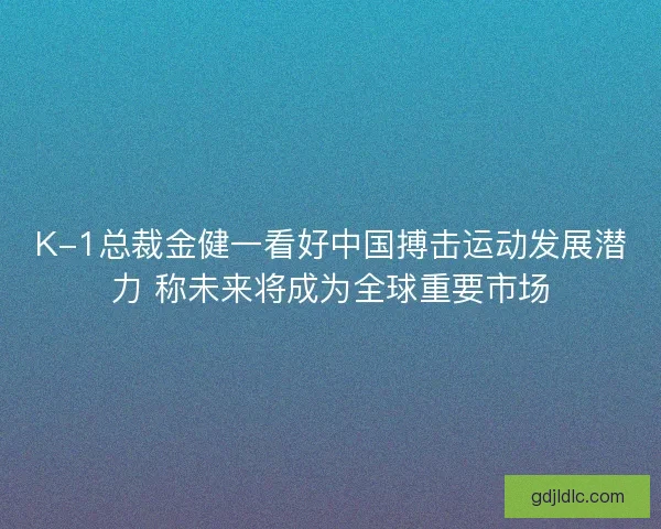 K-1总裁金健一看好中国搏击运动发展潜力 称未来将成为全球重要市场